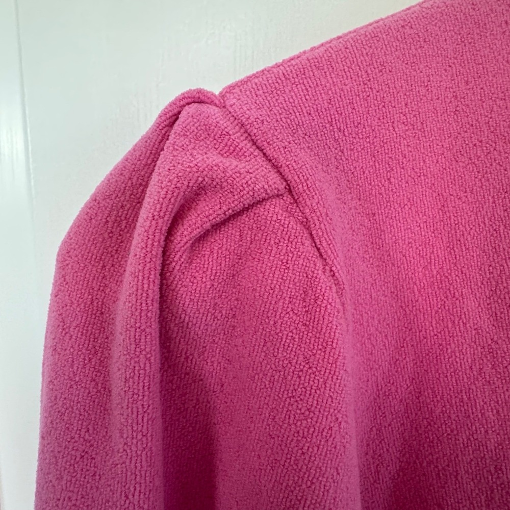 Dudley Stephens Pink Fleece Puff Sleeve Sweatshirt XXL - Picture 14 of 16